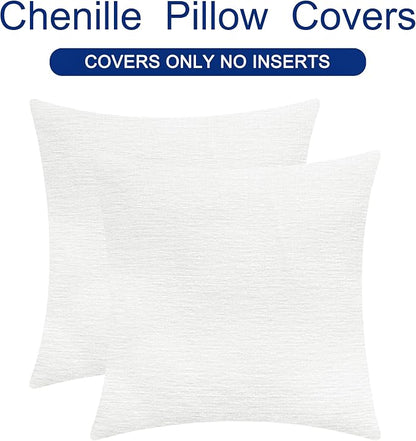 CaliTime Decorative Couch Throw Pillow Covers 22 X 22 Inches True White | Pack - Image 6