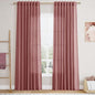 Canyon Rose Linen Curtains 80 Inch Length by Nanspring