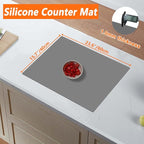 23.62"x15.74"(60cmx40cm) Countertop Protector Mat, Silicone Mats for Kitchen Counter, Cuttable Heat Resistant Mats for Counter, Waterproof Silicone Kitchen Island Protector Mat(2Pack, Semitransparent)