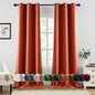 MIULEE Fall Blackout Curtains for Bedroom 2 Panel 40"x90" Long Burnt Orange | by MIULEE