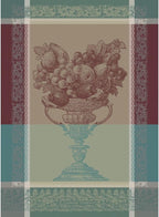 Garnier Thiebaut Coupe Fruits Frais Bordeaux (Fresh Red Fruit Slices) French Kitchen Towel 22"x30", Cotton, Jacquard