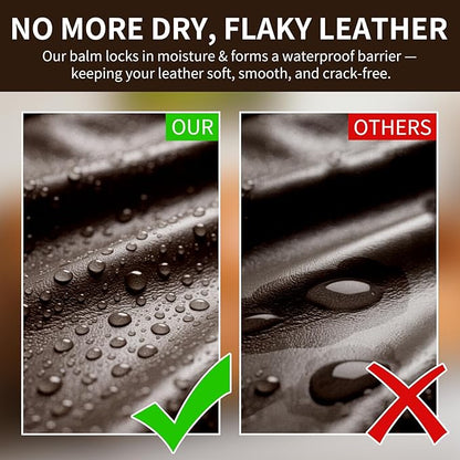 Leather Recoloring Balm with 100ml Mink Oil, Dark Brown Leather Repair Kit and - Image 4