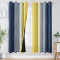 Navy Blue and Yellow Ombre Blackout Curtains by ESTELARTEXTILER