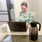 GiNT 1.9L / 64Oz Thermal Coffee Carafe, Insulated Stainless Steel Coffee Carafes for Keeping Hot/Double Walled Vacuum Thermal Carafe (Purple)