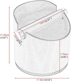 Espresso Knock Box, Stainless Steel Coffee Grounds Knock Box, With Removable Knock Bar and Non-Slip Rubber Base (Black)