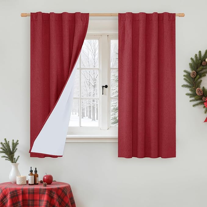 Linen 100% Blackout Window Curtains by LAMIT