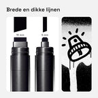ARTISTRO 5 Black Acrylic Paint Pens, Acrylic Paint Markers Jumbo Tip, Fabric Markers for Textile, Canvas, Rock, Glass, Wood, Paper, DYI, Pens for Kids and Adults