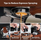 54mm Bottomless Portafilter - Breville Compatible Naked Portafilter, Rosewood Handle & 18-20g Filter Basket & Puck Screen Included, Fits Barista Express, Pro, Touch, Bambino Plus, Infuser