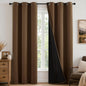 MIULEE Brown 100% Blackout Curtains by MIULEE