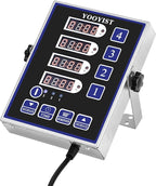 Kitchen Timers for Cooking – 4 Channel Commercial Kitchen Timer Restaurant Kitchen Supplies – Stainless Steel LED Technology Kitchen Timer Digital – Reminder Function, Loud Alarm, Black