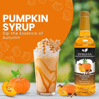Syruvia Pumpkin Spice Syrup – 25.4 fl oz – Syrup for Coffee, Lattes, Shakes, Smoothies, Desserts – 100% Vegan, Gluten Free, Kosher Delicious Coffee Sauce, (Pack of 2)