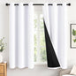 MIULEE White 100% Blackout Curtains by MIULEE