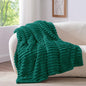 BEDELITE Ribbed Twin Blanket for Couch & Bed, Emerald Green, Warm Yet by BEDELITE