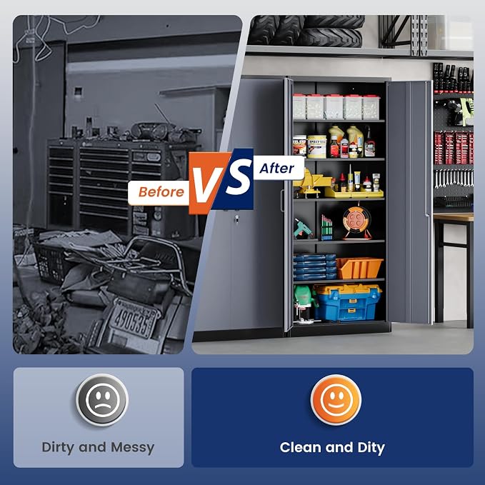 Yizosh Metal Garage Storage Cabinet - Image 8