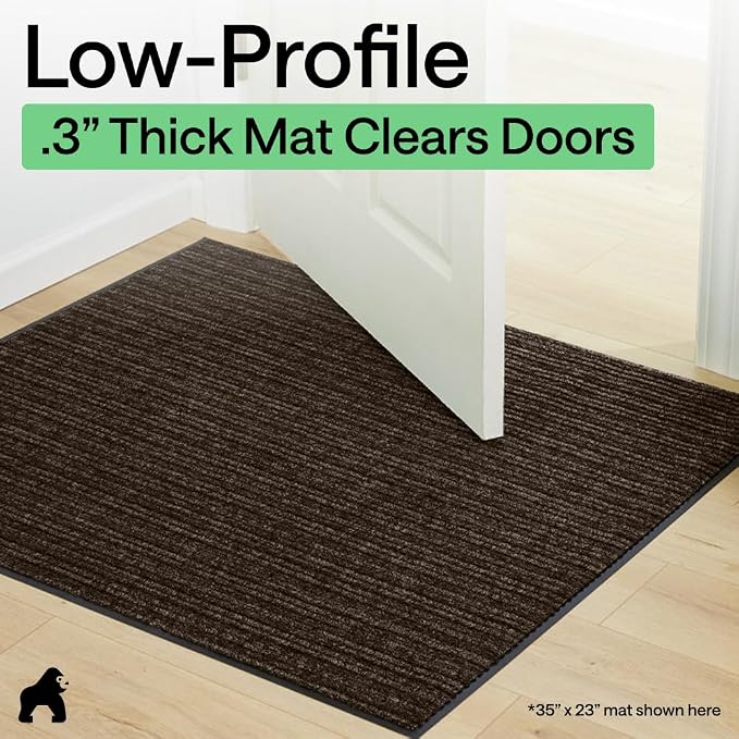 GORILLA GRIP Waterproof Traffic Guard Door Mat, Indoor Outdoor Heavy Duty - Image 9
