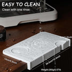 Espresso Tamping Mat – Food Grade Silicone Coffee Tamper Pad with Portafilter Slots, Heat Resistant, Anti-Slip, Waterproof Tamping Station for Baristas