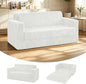 HABUTWAY 49.8" Loveseat Boneless Couch, 4-in-1 Convertible Sofa Bed, Plush Fur by HABUTWAYMakeYourLifeComfortable