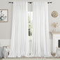 White Linen Curtains 96 inches Long by Nanspring