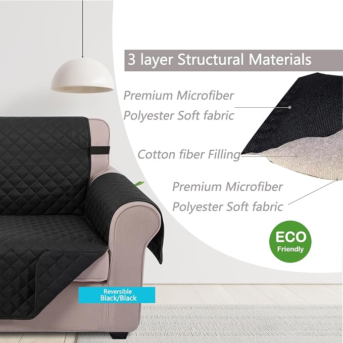 U-NICE HOME Large Sofa Cover Reversible Couch Cover - Image 3