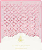 Cake Baking Stencil - Seamless Delicate Pattern for Decorating Tall Double Barrel Cake to Use with Buttercream, Royal Icing, Ganache, Paint, Airbrush (ORNA)