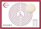 Large Silicone Pastry Mat for Rolling Dough Non Slip Non Stick Silicone Mats for Kitchen Counter 28x20"Red