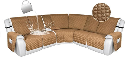 HDCAXKJ 100% Waterproof Reclining Sectional Couch Covers L Shape Recliner Sofa by HDCAXKJ