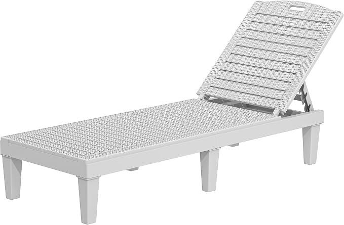 YITAHOME Outdoor Chaise Lounge Chair, Plastic Pool Chaise Lounge - Image 8