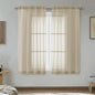 Taupe Sheer Curtains 54 Inches Long 2 Panels by OVZME
