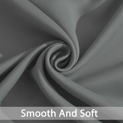 Yakamok Grey Room Darkening Curtains 84 inch Gray Sliding Door Drapes | 1 - Image 4