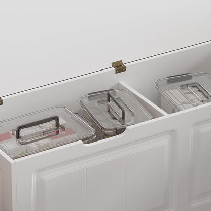 ECACAD L-Shape Wood Shoe Storage Bench - Image 7