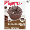 Krusteaz Muffin Mix, Double Chocolate Muffin Mix, Made with Real Chocolate Chips & No Artificial Flavors, Colors or Preservatives, 20 Ounce Box (Pack of 3)