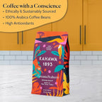 Kahawa 1893 Whole Bean Coffee Medium-Roast Tanzania Peaberry Blend 12 Oz - As Seen on Shark Tank, High Antioxidants, Naturally Sweet, Organically Grown, Ethically & Sustainably Sourced