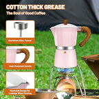 3 Cup Aluminum Espresso Stovetop Moka Pot Express Coffee Maker Percolator Italian Classic Mocha Coffee Machine for Italian and Cuban Cafe Brewing for Home & Camping 150ml 5oz