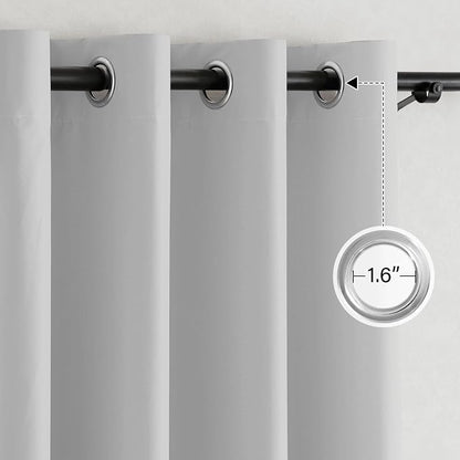NICETOWN 100% Blackout Off White Curtains - Image 2