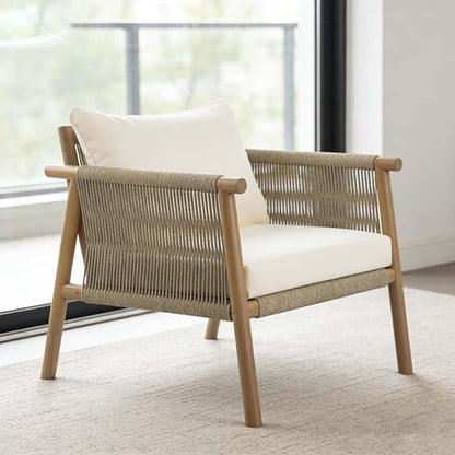 Handwoven Boho Accent Chair, Bohemian Living Room Chair, Accent Chairs by Unknown