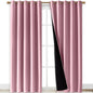 NICETOWN Crystal Pink Full Shade Curtain Panels, Pair of Energy Smart & Noise by NICETOWN
