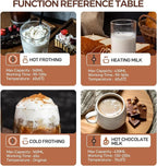 Electric Milk Frother, 4 in 1 Milk Steamer, 14.5oz/430ml Automatic Warm and Cold Foam Maker for Coffee,Latte, Cappuccino, Macchiato, Hot Chocolate (Black)