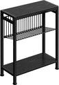 End Table for Small Space, 3-Tier Narrow Side Table by HOME