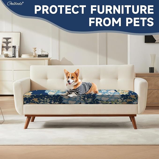CALBODE 12Pcs Stretch Patio Cushion Cover, Printed Couch & Sofa Slipcovers - Image 7