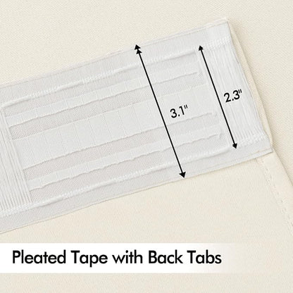 MIULEE Birch Back Tab Blackout Curtains 52x96 Inch Long 2 Panels Set | Rod - Image 4