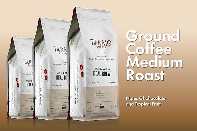 TARMO - REAL BREW | Low Acid 100% ARABICA Ground Coffee | Specialty Vietnamese Coffee | Single Origin Medium Roast | Coffee Ground 35.5 Oz Bag