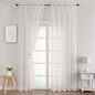 Chyhomenyc Ivory Sheer Curtains 96 Inches Long 2 Panels, Light Filtering Ivory by Chyhomenyc