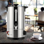 8L/2.11gal Commercial Coffee Urn, Gallon Double Wall Commerical Coffee Maker, 50 Cup Commercial Grade Stainless Steel Percolate Coffee Maker for Events, Offices and Catering