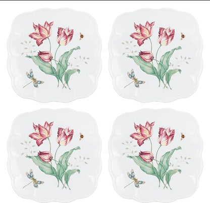 Lenox 894308 Butterfly Meadow Square 4-Piece Accent Plates