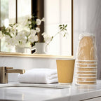500 Pack 12 oz Paper Coffee Cups, Ripple Insulated Paper Cups, Hot Water Cups for Home, Office, Hotel, Meetings, Parties
