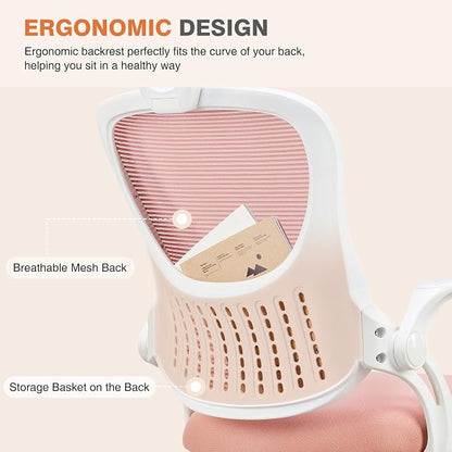Sweetcrispy Office Computer Desk Chair, Ergonomic High-Back Mesh Rolling Work - Image 3