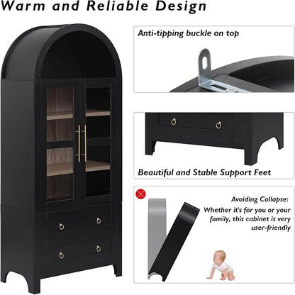 71" Arched Storage Cabinets - Image 6