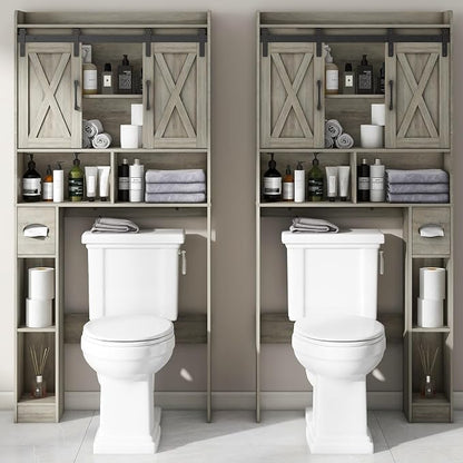 Vabches Over The Toilet Storage Cabinet, Farmhouse Storage Cabinet Over Toilet - Image 3