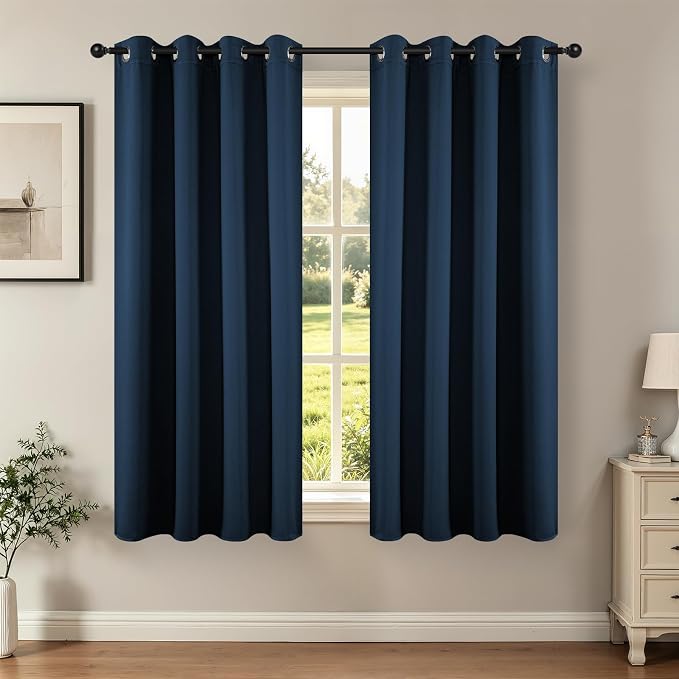 Joydeco Blackout Curtains 63 Inch Length 2 Panels Set, Thermal Insulated Long by JOYDECO