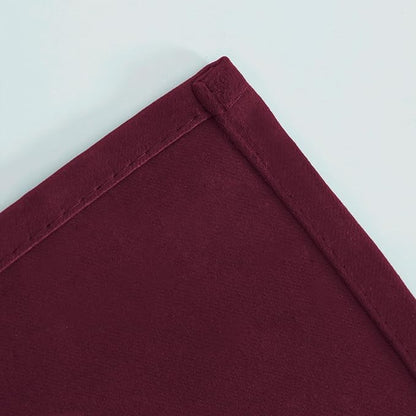 Blackout Curtains 66 x 54 Inch Long Burgundy Red Curtains Set of 2 Panels Room - Image 7